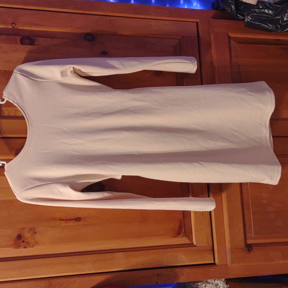 Shein Beige open back dress